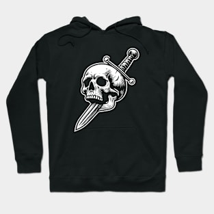 skull with sword design Hoodie